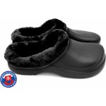 FLAMEshoes dámské zateplené clogsy B-2002 černé – Zboží Mobilmania