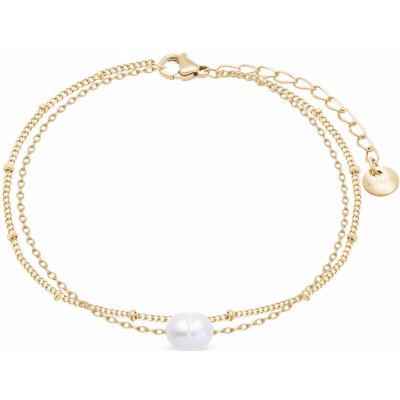 Biju Řetízek na nohu z chirurgické oceli dvojitý 3002329 – Zboží Dáma