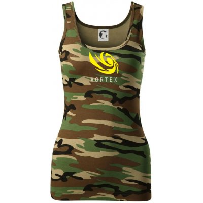 Vortex logo barevné dámské Maskáčové tílko Hnědý maskáč – Zboží Dáma