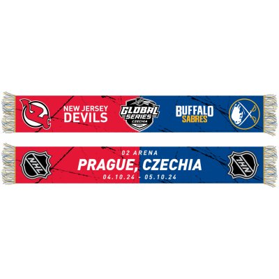 Great Branding šála NHL Global Series 2024 Czechia Buffalo Sabres vs New Jersey Devils Friendship HD Jaquard Scarf – Zboží Mobilmania