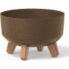 Květináč a truhlík Prosperplast Květináč GRACIA LOW ECO WOOD 28,5 cm kávový