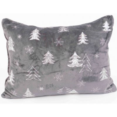 MKLuzkoviny.cz mikroplyš Exclusive Stromečky šedá 50 x 70 cm – Zboží Dáma