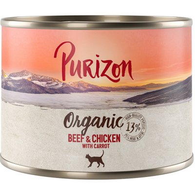 Purizon Organic hovězí a kuřecí s mrkví 6 x 0,2 kg