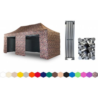 TENTino BIG HEXAGON 4x6 m 16A MASKÁČOVÁ 4 nohy – Sleviste.cz