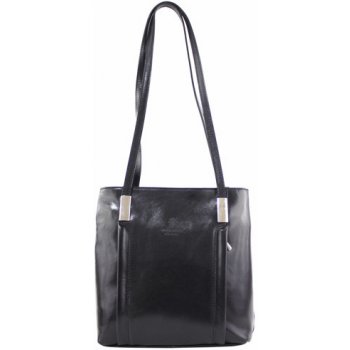 Kožená kabelka batoh 432 černá