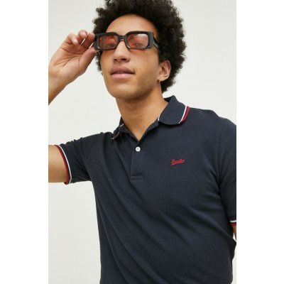 Superdry M1110344A.NAT bavlněné polo tmavomodrá