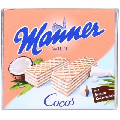 Manner oplatky s kokosovou příchutí 75 g