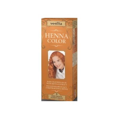 Venita henna color barvící balzám na vlasy 3 FIERY ORANGE 75 ml