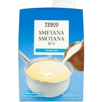 Tesco Trvanlivá smetana 10% 500 ml – Zboží Mobilmania