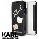 Pouzdro Karl Lagerfeld Pins Book iPhone X černé