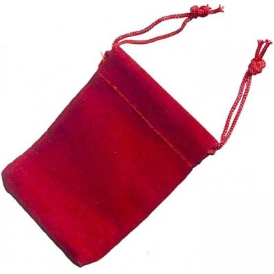 Sametový sáček červený, 50x70 mm, 2 ks