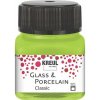 Glazura a keramická barva Kreul Barva na sklo a porcelán classic 20 ml MÁJOVÁ ZELENÁ