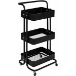 5five Simply Smart Black Edition Kuchyňský vozík 3 úrovně 45 × 36 5 × 86 cm – Zboží Dáma