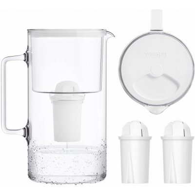 Wessper D2 Borosilicate Aquaclassic 3,3 l bílá + 2× Filtrační patrona do konvice Wessper AquaClassic 1 ks – Zboží Mobilmania