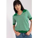 BADU Pletené tričko s límečkem Zelená