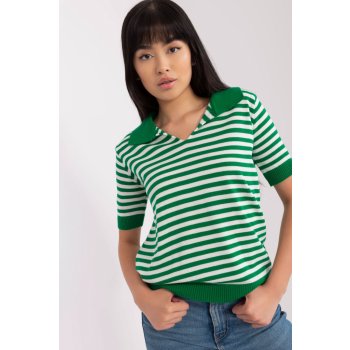 BADU Pletené tričko s límečkem Zelená