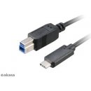 Akasa AK-CBUB28-10BK USB 3.1 C M - B M, 1m