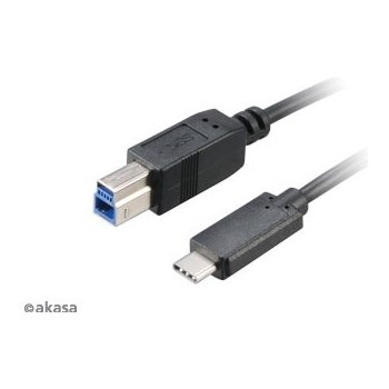 Akasa AK-CBUB28-10BK USB 3.1 C M - B M, 1m