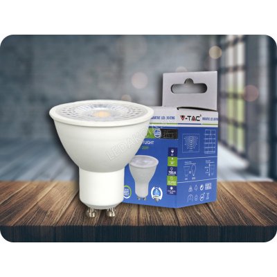 V-TAC GU10 LED žárovka 7W Studená bílá – Sleviste.cz