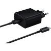 Nabíječka pro mobilní telefony Samsung cestovní nabíječka 45W + USB-C/USB-C datový kabel Black (Bulk) 57983113521