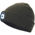 DEEL pletená čepice s integrovanou LED lampou tmavě olivová – Zboží Dáma
