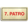 Piktogram ACCEPT Piktogram 7. PATRO - zlatá tabulka - barevný tisk