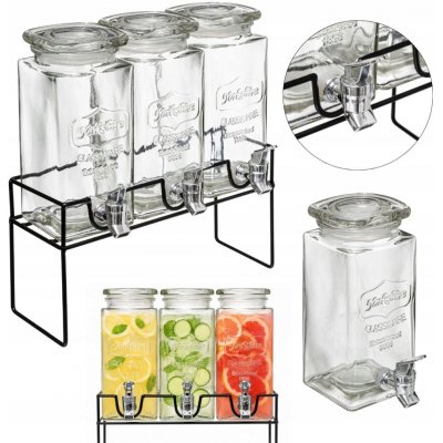 Secret de Gourmet Nádoby na limonádu MODERN na stojanu 3 x 1,5L – Zboží Mobilmania