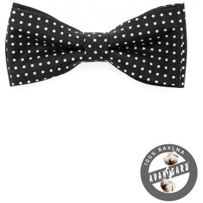 Avantgard Premium bavlněný s bílým puntíkem 600 5120 Černá – Zboží Dáma