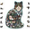 Puzzle WOODEN CITY Dřevěné Kočka s drahokamy EKO 250 dílků