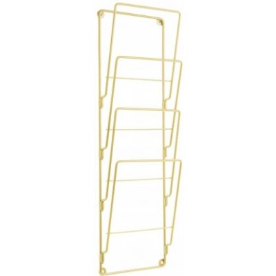 Nástěnný držák/věšák na časopisy, zlatý – Hledejceny.cz