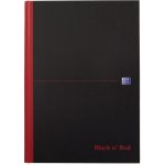 OXFORD Black n Red Záznamová Kniha A4 čtverečkovaná – Zboží Mobilmania