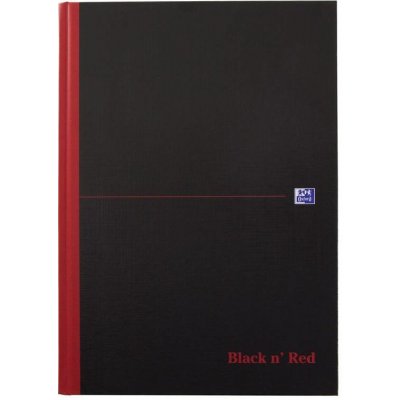 OXFORD Black n Red Záznamová Kniha A4 čtverečkovaná – Zboží Mobilmania