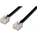 Telefonní kabel RJ11 15 m - černý, samec–samec, doprodej – Hledejceny.cz