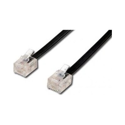 Telefonní kabel RJ11 15 m - černý, samec–samec, doprodej – Hledejceny.cz