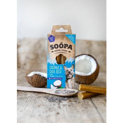 Soopa Pets Dentální tyčinky Soopa s kokosem a chia semínky 100 g – Zboží Mobilmania