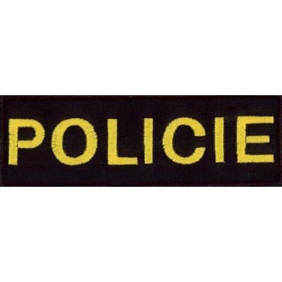 Nášivka: POLICIE [malá] [ssz] černá | žlutá – Sleviste.cz