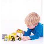 Bigjigs dřevěné hračky Nasazování buldozer – Sleviste.cz