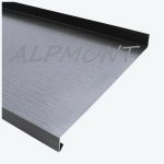 Parapet venkovní r.š.200mm - pozink Lakovaný RAL 7040 okenní šedá s folií dl.2m – Hledejceny.cz