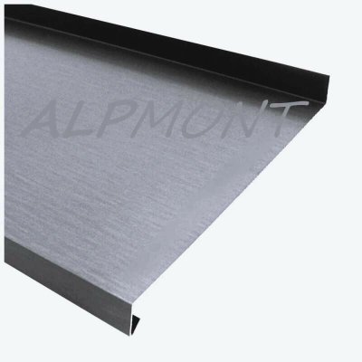 Parapet venkovní r.š.200mm - pozink Lakovaný RAL 7040 okenní šedá s folií dl.2m – Hledejceny.cz