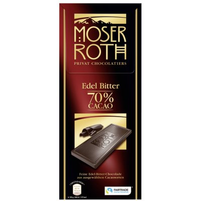 Moser Roth hořká 70% 125 g