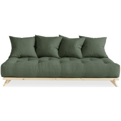 Sofa Senza by Karup 90*200 cm natural + futon olive green 756