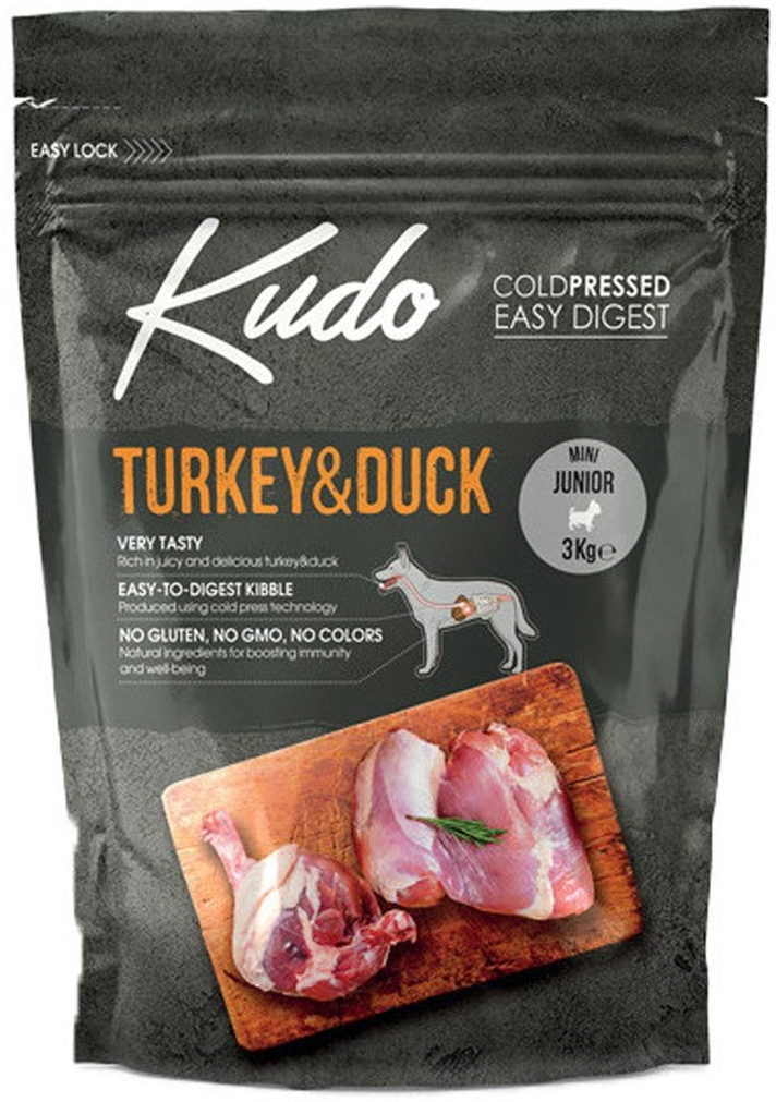 Kudo Dog Low Grain Junior Mini Turkey & Duck 3 kg
