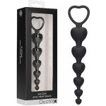 Anal Heart Beads Black Análny kolík kuličky z silikonu nevibrační – Zbozi.Blesk.cz