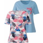 esmara Dámské triko, 2 kusy růžová/modrá – Zboží Mobilmania