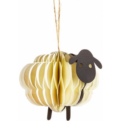 Sass & Belle Sheep Honeycomb vánoční ozdoba béžová hnědá – Hledejceny.cz