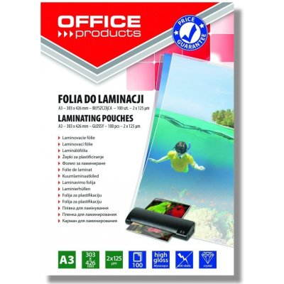 Laminovací fólie Office A3 125 mic, 100 ks lesklá – Zboží Dáma