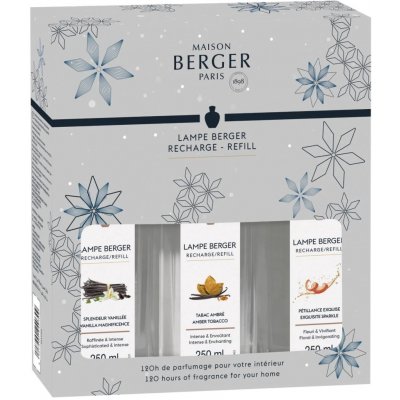 Maison Berger Paris TrioPack náplně do katalytické lampy Vanilla Magnificence + Amber Tobacco + Exquisite Sparkle 3 x 250 ml – Zboží Dáma