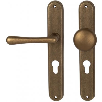 MP kování ELEGANT K PZ 72 mm klika LEVÁ/koule staromosaz matný lak – Hledejceny.cz