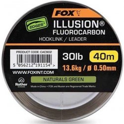 Fox Fluorocarbon Edges Illusion Hooklink/Leader Naturals Green 0,50mm 40m