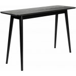 White Label Černý jasanový toaletní stolek Fabio 120 x 40 cm – Zboží Mobilmania